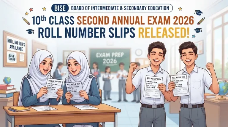 10th Class Second Annual Exam 2026 Roll Number Slips Released