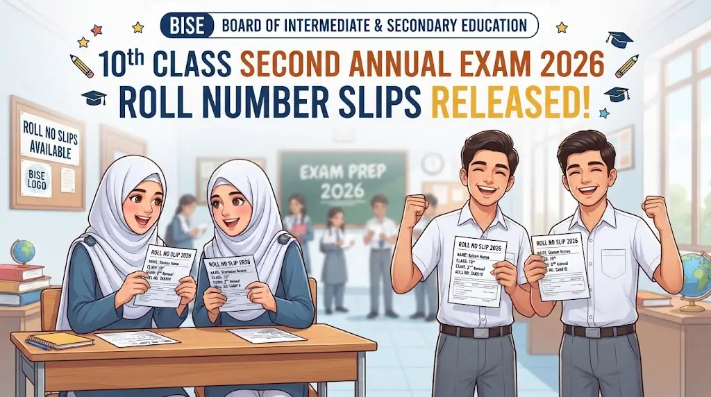 10th Class Second Annual Exam 2026 Roll Number Slips Released
